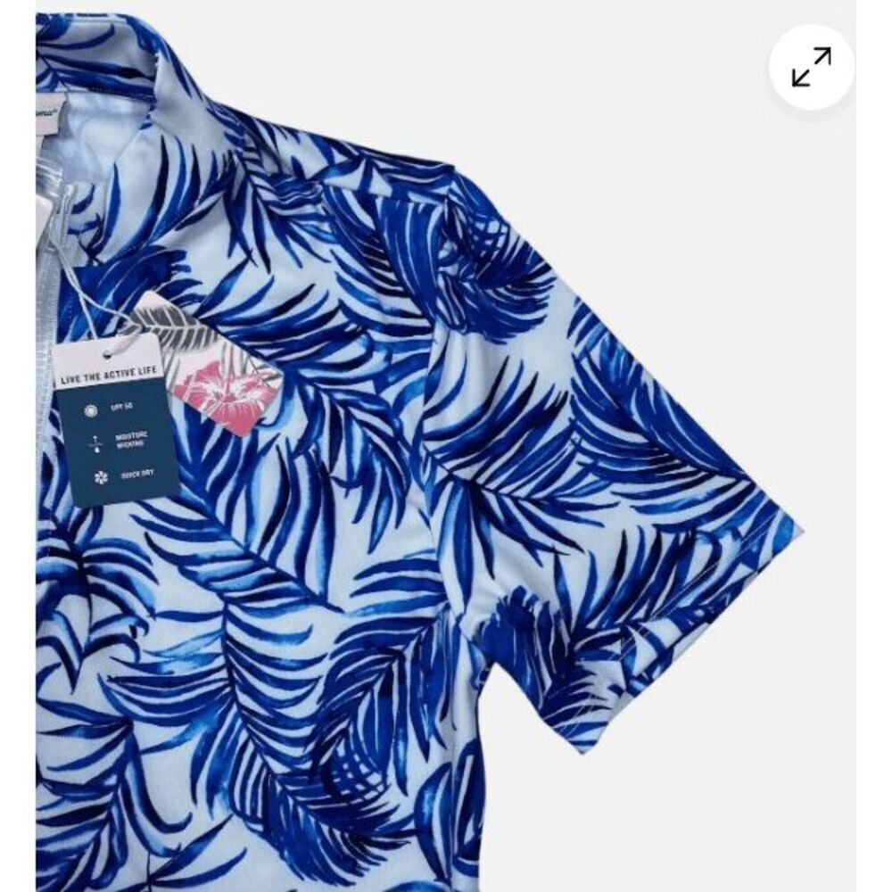 Tommy Bahama NWT size S blue palms dress golf tennis pickleball - Picture 11 of 13